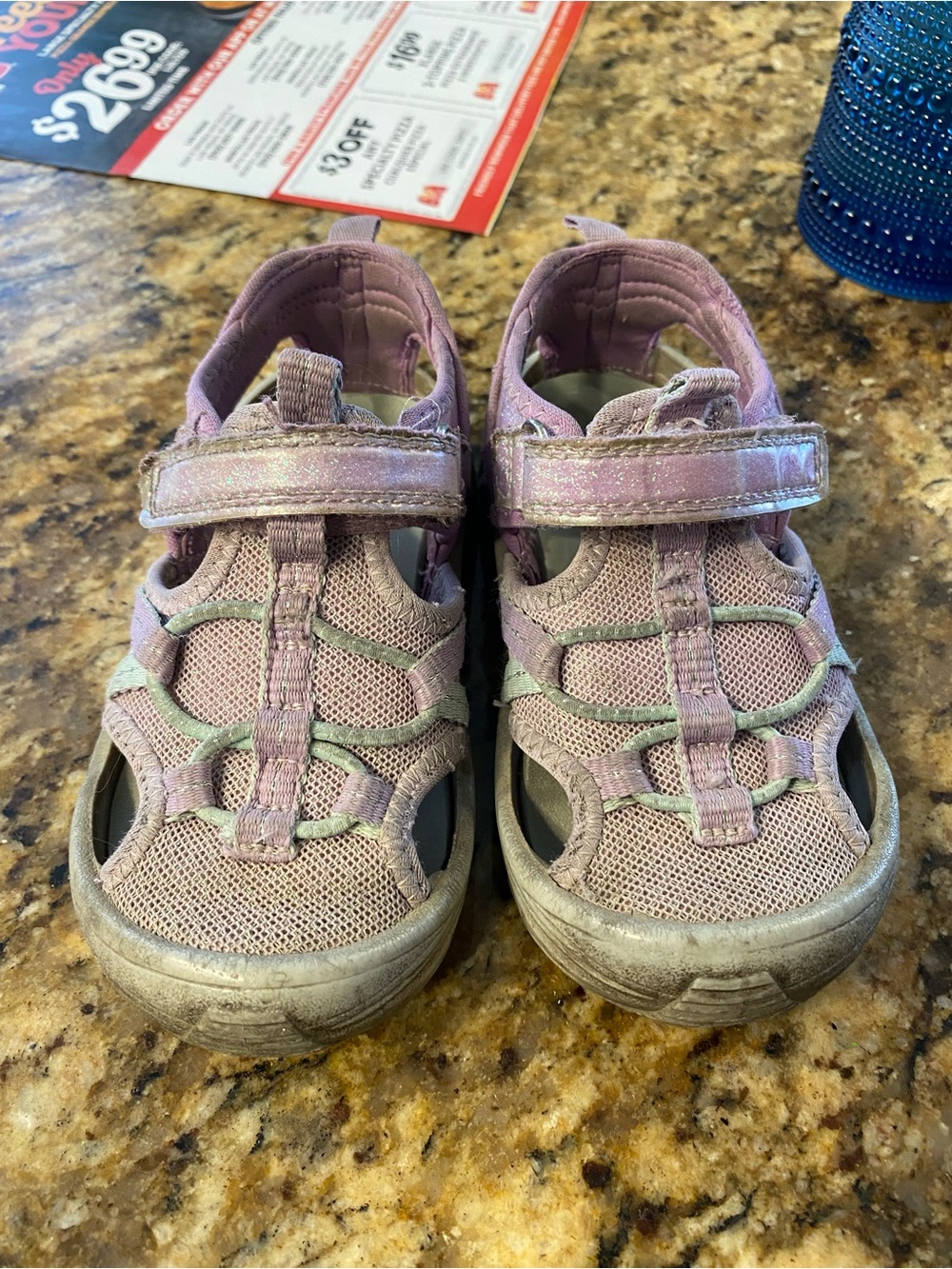OshKosh B'gosh Light Purple Mesh Closed-Toe Sandals